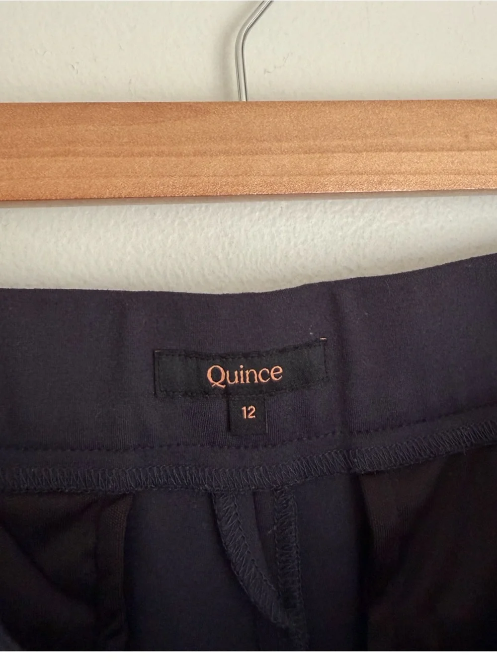 Quince Ultra-Stretch Ponte Trouser Pants in Navy Blue